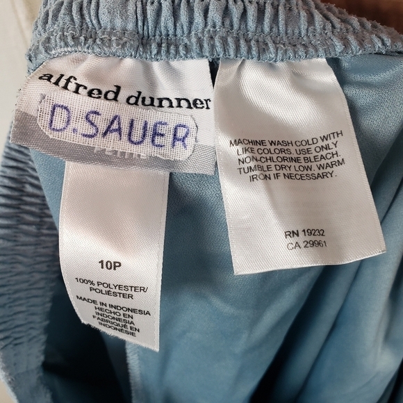 Alfred Dunner Pull-on Grandma Pants Blue Size 10 Petite - Picture 9 of 12